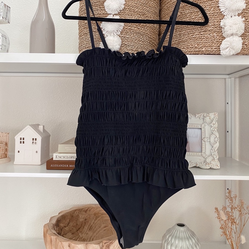 Tory Burch Costa Smocked One Piece